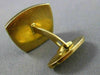 ESTATE AAA BLUE CHALCEDONY 18KT YELLOW GOLD 3D CLASSIC SQUARE MEN'S CUFFLINKS