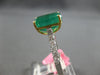 4.77CT DIAMOND & AAA EMERALD 18K 2 TONE GOLD EMERALD CUT & ROUND ENGAGEMENT RING