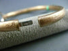 ESTATE LARGE .75CT DIAMOND 18KT WHITE ROSE GOLD MATTE SHINY LOVE BANGLE BRACELET