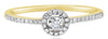 .20CT DIAMOND 14KT YELLOW GOLD ROUND SOLITAIRE HALO CLASSIC FRIENDSHIP LOVE RING