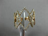 ESTATE MASSIVE .95CT DIAMOND 18KT ROSE GOLD 3D DIAMOND SHAPE SEMI ETERNITY RING