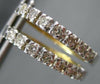 ESTATE LARGE .60CT DIAMOND 14KT 2 TONE GOLD CLASSIC HOOP HUGGIE EARRINGS #14065