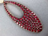 EXTRA LARGE 4.02CT DIAMOND & AAA RUBY 18KT ROSE GOLD OVAL ELONGATED FUN PENDANT