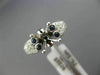 ESTATE .88CT DIAMOND & SAPPHIRE 14KT WHITE GOLD PAVE SEMI MOUNT ENGAGEMENT RING