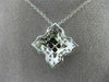 ANTIQUE .56CT DIAMOND & AAA RUBY 18K WHITE GOLD 3D SQUARE FILIGREE PENDANT #9375