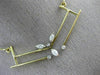 ANTIQUE .40CT DIAMOND 18K WHITE & YELLOW GOLD 3D V SHAPE FLOATING NECKLACE #3635
