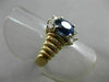ESTATE 1.44CT DIAMOND & AAA OVAL SAPPHIRE 14KT 2TONE GOLD ENGAGEMENT RING #22056