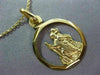 ESTATE 14KT YELLOW GOLD 3D HANDCRAFTED SAINT CHRISTOPHER FLOATING PENDANT #2008