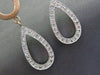 ESTATE LARGE .46CT DIAMOND 14KT WHITE & ROSE GOLD 3D PEAR DROP HANGING EARRINGS