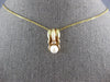 ESTATE .02CT DIAMOND & AAA SOUTH SEA PEARL 14KT YELLOW GOLD 3D FLOATING PENDANT
