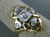 ESTATE LARGE .20CT DIAMOND 14K WHITE & YELLOW GOLD MULTI HEART LOVE RING #21033