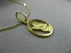 ESTATE 14KT YELLOW GOLD CIRCULAR 3D HANDCRAFTED ANGEL PENDANT & CHAIN #25016