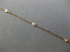 ESTATE LONG .21CT ROUND DIAMOND 14KT ROSE GOLD 3D CLASSIC BY THE YARD BRACELET
