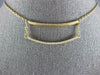 ESTATE .33CT DIAMOND 18KT YELLOW GOLD 3D CLASSIC OPEN DOUBLE BAR FUN PENDANT