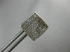 ESTATE LARGE 2.20CT DIAMOND 14KT WHITE GOLD 3D INVISIBLE SCREWBACK STUD EARRINGS