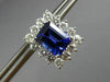 ESTATE EXTRA LARGE 8.30CT DIAMOND & TANZANITE 18KT WHITE GOLD HALO STUD EARRINGS