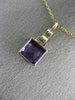 ESTATE 1.50CT AAA AMETHYST 14KT YELLOW GOLD 3D SOLITAIRE FLOATING PENDANT #26240