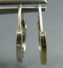 ANTIQUE SMALL 14KT WHITE GOLD 3D HANDCRAFTED FILIGREE HOOP EARRINGS #25586