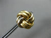 ESTATE 14KT WHITE & YELLOW GOLD 3D MATTE & SHINY LOVE KNOT STUD EARRINGS #25022