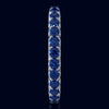 1.43CT AAA SAPPHIRE 14KT WHITE GOLD CLASSIC SHARED PRONG ETERNITY FUN LOVE RING