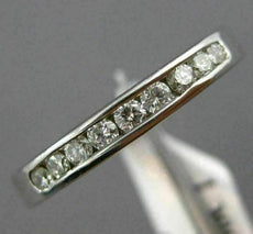 ESTATE .36CT DIAMOND 14KT WHITE GOLD 3D ETERNITY WEDDING ANNIVERSARY RING #1183