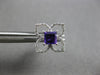 .75CT DIAMOND & AAA AMETHYST 14KT WHITE GOLD PRINCESS CUT & ROUND STUD EARRINGS