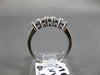 ESTATE .50CT DIAMOND 14KT WHITE GOLD 5 STONE SHARE PRONG ANNIVERSARY RING #18888