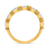 .60CT DIAMOND 14KT YELLOW GOLD MARQUISE 7 STONE SEMI ETERNITY ANNIVERSARY RING