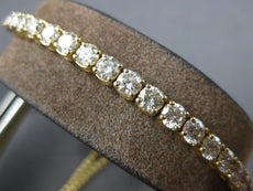 3.23CT DIAMOND 14K YELLOW GOLD 3D ROUND SEMI ETERNITY ADJUSTABLE TENNIS BRACELET