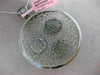 ESTATE .89CT DIAMOND & GREEN AVENTURINE 14K BLACK GOLD FILIGREE CIRCULAR PENDANT