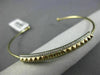 ESTATE LARGE .26CT DIAMOND 14KT YELLOW GOLD 3D PYRAMID SPIKE FUN BANGLE BRACELET