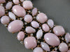 ESTATE MASSIVE 1.75CT DIAMOND & PINK CORAL 18KT ROSE GOLD HANDCRAFTED BRACELET