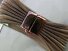 ESTATE .11CT DIAMOND 18K ROSE GOLD 3D HEART MESH STAINLESS STEEL BANGLE BRACELET