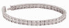 5.96CT DIAMOND 18KT WHITE GOLD ROUND & BAGUETTE INVISIBLE SQUARE TENNIS BRACELET