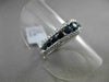 ESTATE 1.16CT DIAMOND & AAA SAPPHIRE 18K WHITE GOLD GRADUATING ANNIVERSARY RING