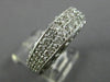 ESTATE WIDE .80CT DIAMOND 14KT WHITE GOLD OPEN FILIGREE TWO ROW ANNIVERSARY RING
