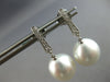 .16CT DIAMOND & AAA TAHITIAN PEARL 18K WHITE GOLD JOURNEY BAR HANGING EARRINGS