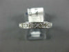 ESTATE .35CT DIAMOND 14KT WHITE GOLD ROUND HEART FILIGREE ANNIVERSARY RING #1208