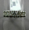 ESTATE .65CT ROUND DIAMOND 14KT WHITE GOLD 7 STONE WEDDING ANNIVERSARY RING 5mm