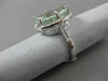 ESTATE LARGE 9.70CTW DIAMOND & AAA GREEN AMETHYST 14KT WHITE GOLD OVAL HALO RING
