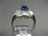 ESTATE WIDE 2.82CT DIAMOND & KASHMIR SAPPHIRE 18KT WHITE GOLD 3D ENGAGEMENT RING