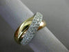 ESTATE LARGE 1.32CT DIAMOND 14KT WHITE YELLOW & ROSE GOLD 3D TRINITY LOVE RING