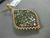 ESTATE EXTRA LARGE 2.20CT MULTI COLOR DIAMOND 18K ROSE GOLD 3D TEAR DROP PENDANT