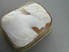 ANTIQUE 14KT YELLOW GOLD HAND CARVED LADY SHELL CAMEO PENDANT PIN & BROOCH #1328