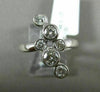 ESTATE WIDE 1CT ROUND DIAMOND 14KT WHITE GOLD 3D PAST PRESENT FUTURE LOVE RING