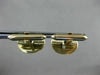 ESTATE .40CT SAPPHIRE 14K YELLOW GOLD MOTHER OF PEARL CLASSIC CUFF LINKS #25111