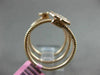ESTATE WIDE .40CT DIAMOND 14KT ROSE GOLD 3D 3 CLOVER FLOWER FLEXIBLE LOVE RING