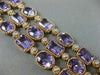 ESTATE WIDE 63.83CT DIAMOND & AAA AMETHYST 14KT ROSE GOLD THREE ROW FUN BRACELET