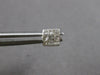 ESTATE .25CT DIAMOND 14KT WHITE GOLD 3D PRINCESS INVISIBLE SQUARE STUD EARRINGS