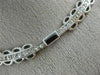ESTATE 1CT ROUND CUT DIAMOND 14KT WHITE GOLD 3D CIRCULAR LINE NECKLACE #2106